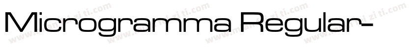 Microgramma Regular字体转换
